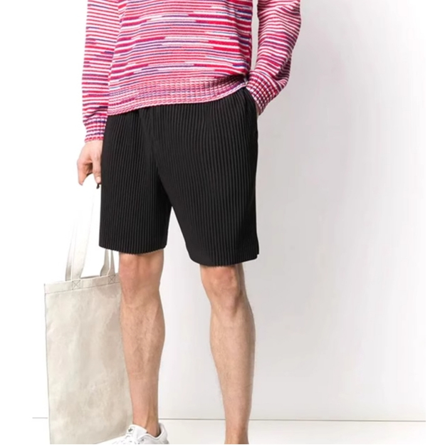 【มีสินค้าในสต๊อก】 Issey Miyake Shorts Miyake กางเกงขาสั้นเอวสูงสําหรับผู้ชาย JF148 homme plisse