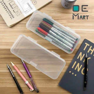 กล่องดินสอ OE Mart สามารถจุเครื่องเขียนได้เยอะ กล่องดินสอใส คุณภาพดีพลาสติกหนาแข็งแรง