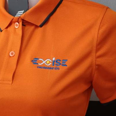 เสื้อโปโลสรรพสามิตEXCISE ชายมีกระเป๋า หญิงไม่มีกระเป๋า รุ่นปกขลิบ