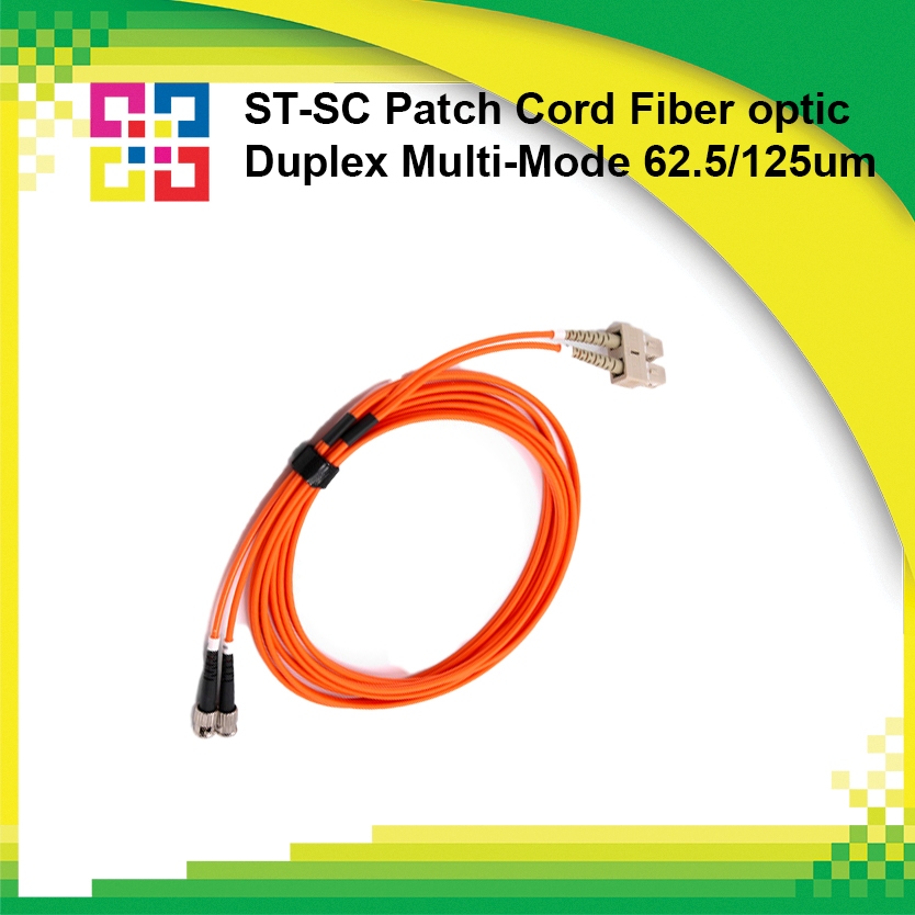 6MSTSCPD030-LSZH สายไฟเบอร์สำเร็จรูป ST-SC Patch cord Multi-Mode Duplex OM1 length 3M LSZH - BISMON