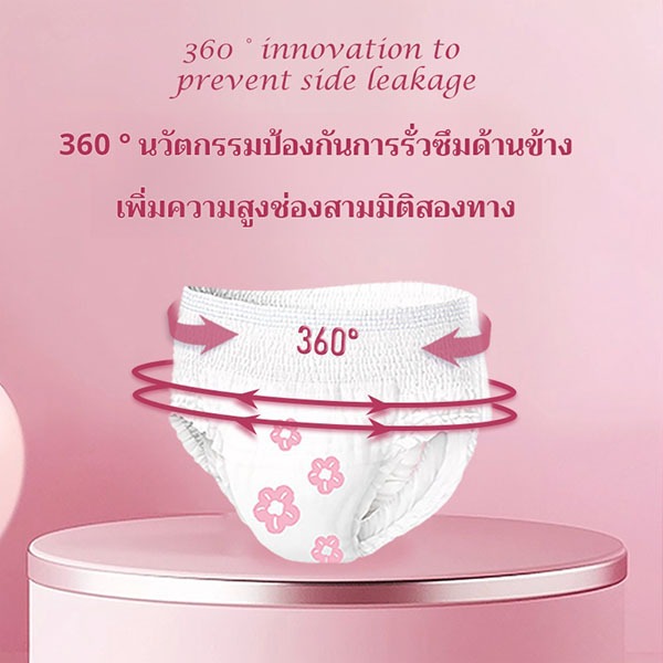 Misecr ผ้าอนามัยแบบกางเกง ผ้าอนามัยกางเกง อัปเกรดผ้าอนามัยระบายอากาศได้ 360° ใช้ได้ทั้งกลางวันแ - รูปที่ 6