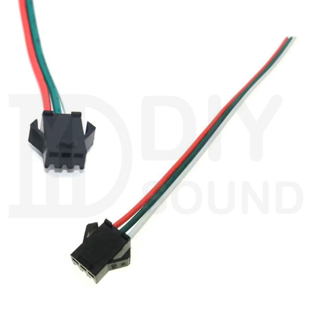 DIYsound 1 ชิ้น JST SM 3Pin Connectors หัวเมีย ขั้วต่อแม่หัว LED แบบไม่ต้องบัดกรี ยาว 10ซม. สำหรับไฟ LED WS2811 WS2812B