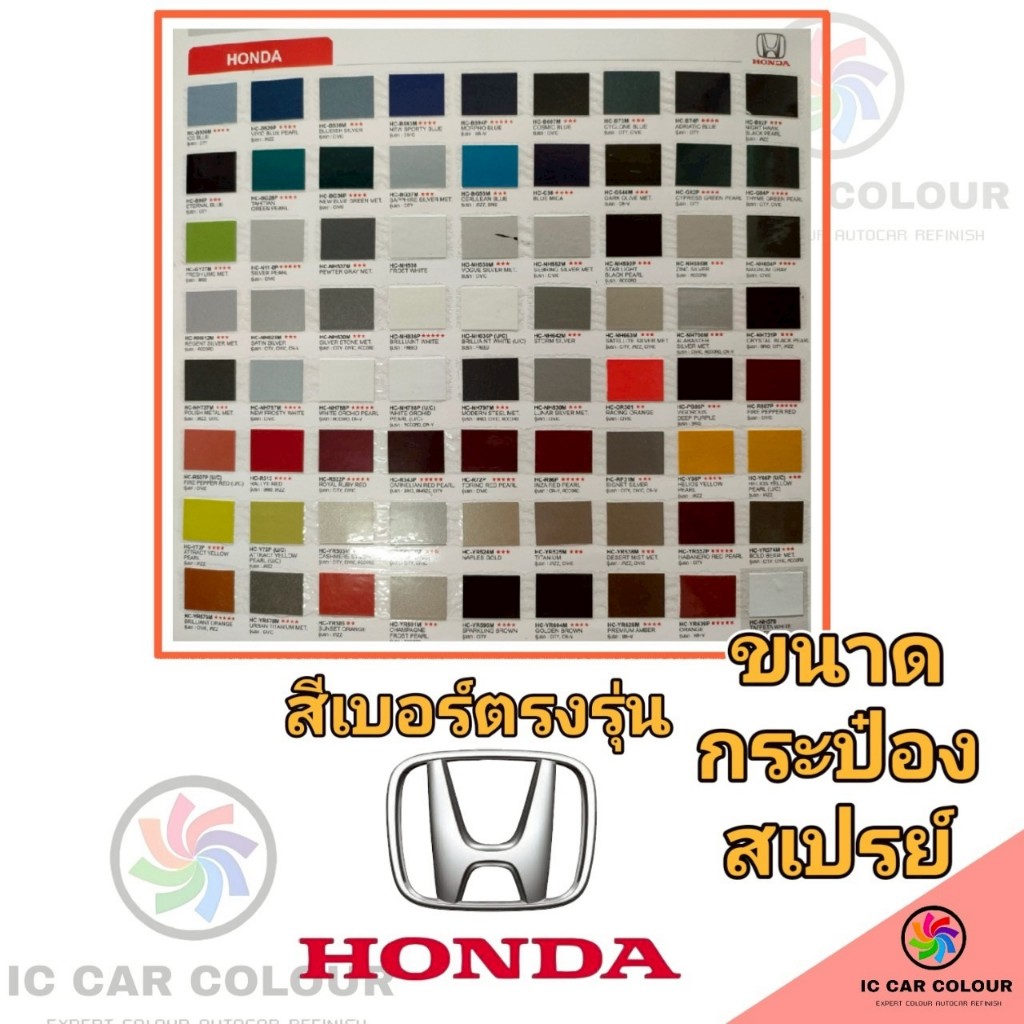 สเปรย์ สีเบอร์ตรงรุ่น HONDA ไม่มีดาว - 5ดาว