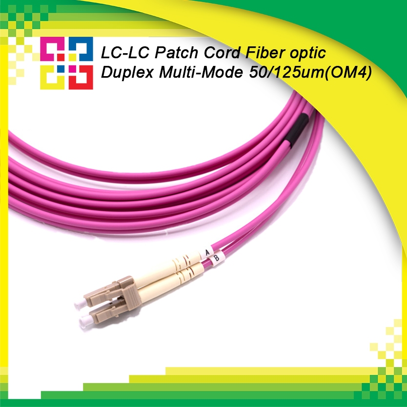 สายไฟเบอร์ออฟติกสำเร็จรูป LC-LC Patch cord Fiber Duplex Multi-mode 3M (OM4) LSZH- BISMON