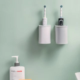 Goody Home ชุดที่วางแก้วน้ำ แปรงสีฟัน แบบแม่เหล็กสีขาว ติดผนังแบบไม่ต้องเจาะ