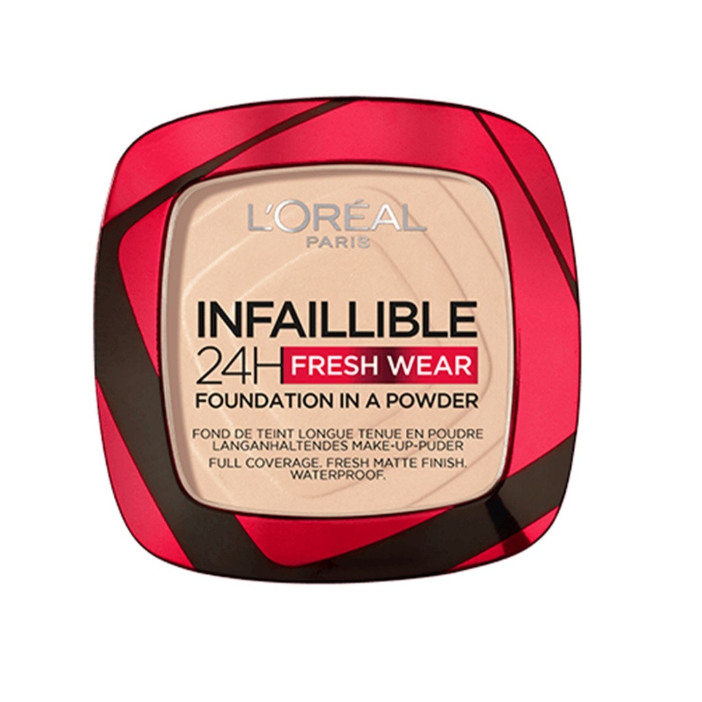 ✨ของแท้ 💯 ✨ลอรีอัล ปารีส L'Oréal Paris Infaillible 24H Fresh Wear Foundation In A Powder 9g แป้งพัฟ 
