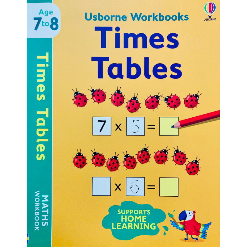 (Age7-8) Usborne Workbooks Times Tables แบบฝึกหัด เลข สำหรับเด็ก 7-8 ขวบ ( คูณ )