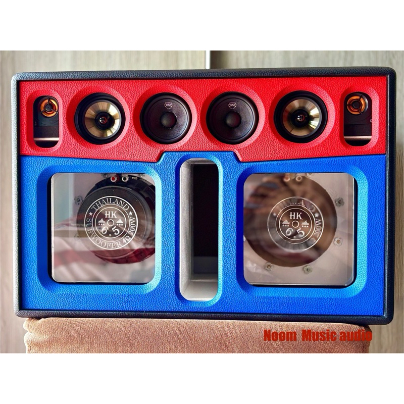 ลำโพงบลูทูธ diy 6.5 นิ้ว กลาง 3”x 4, แหลม 2”x 2 as21p 1200w เบสแน่น เสียงดี ระบบคาราโอเกะ เลือกสีได้