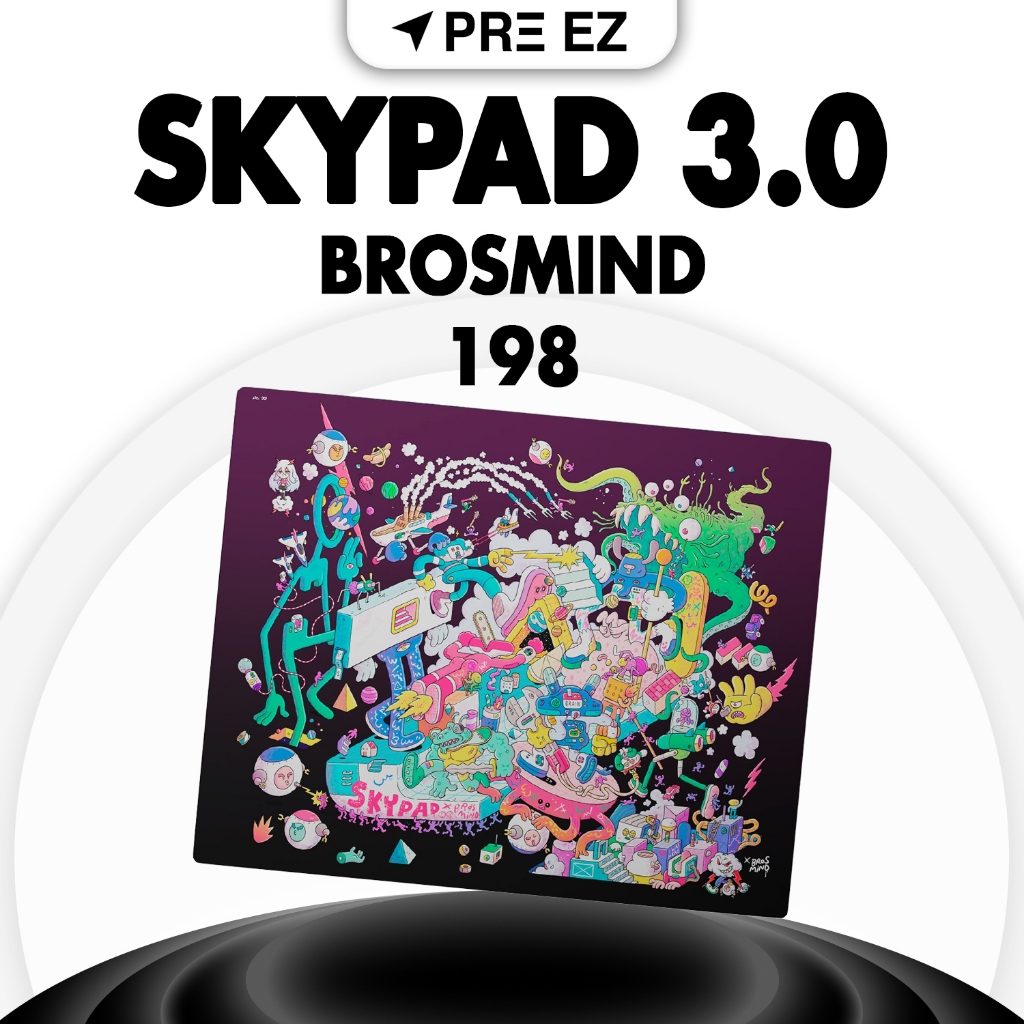 พร้อมส่ง ! | แผ่นรองเมาส์กระจก SKYPAD 3.0 Brosmind No.198 XL