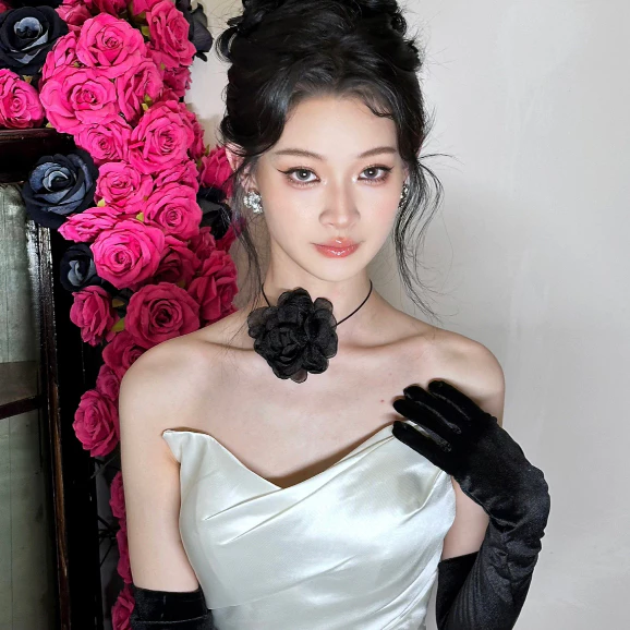 สร้อยคอ สร้อยโชคเกอร์ ดอกไม้💐 สไตล์เรโทร สวยๆ เข้ากับทุกการแต่งกาย✨ thumbnail 10