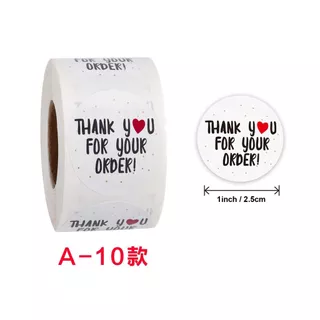 500ดวง สติ๊กเกอร์ขอบคุณ ติดกล่อง ติดแก้ว sticker thankyou