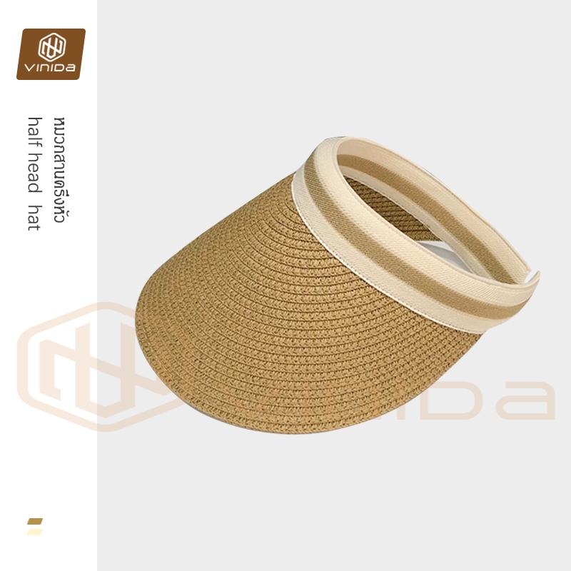 101-103 กดติดตามมีส่วนลดหมวกสานครึ่งหัว สไตล์เกาหลี ใส่กันแดด **จัดส่งใส่กล่องไม่เสียทรง**