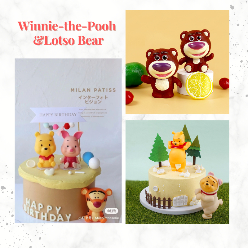 โมเดล หมีพู พิกเล็ต ทิกเกอ หมีล็อตโซ่ Lotso bear โมเดลตกแต่งเค้กวันเกิด // 🛒สินค้าพร้อมส่งจากไทย🇹🇭🇹🇭นะคะ🛒