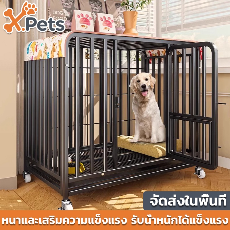 กรงสุนัข กรงสุนัขขนาดใหญ่ กรงสุนัข แบบหนา กรงสุนัขเหล็กทั้งตัว ท่อสี่เหลี่ยมชุบสังกะสี  ป้องกันสนิมและการกัดกร่อน