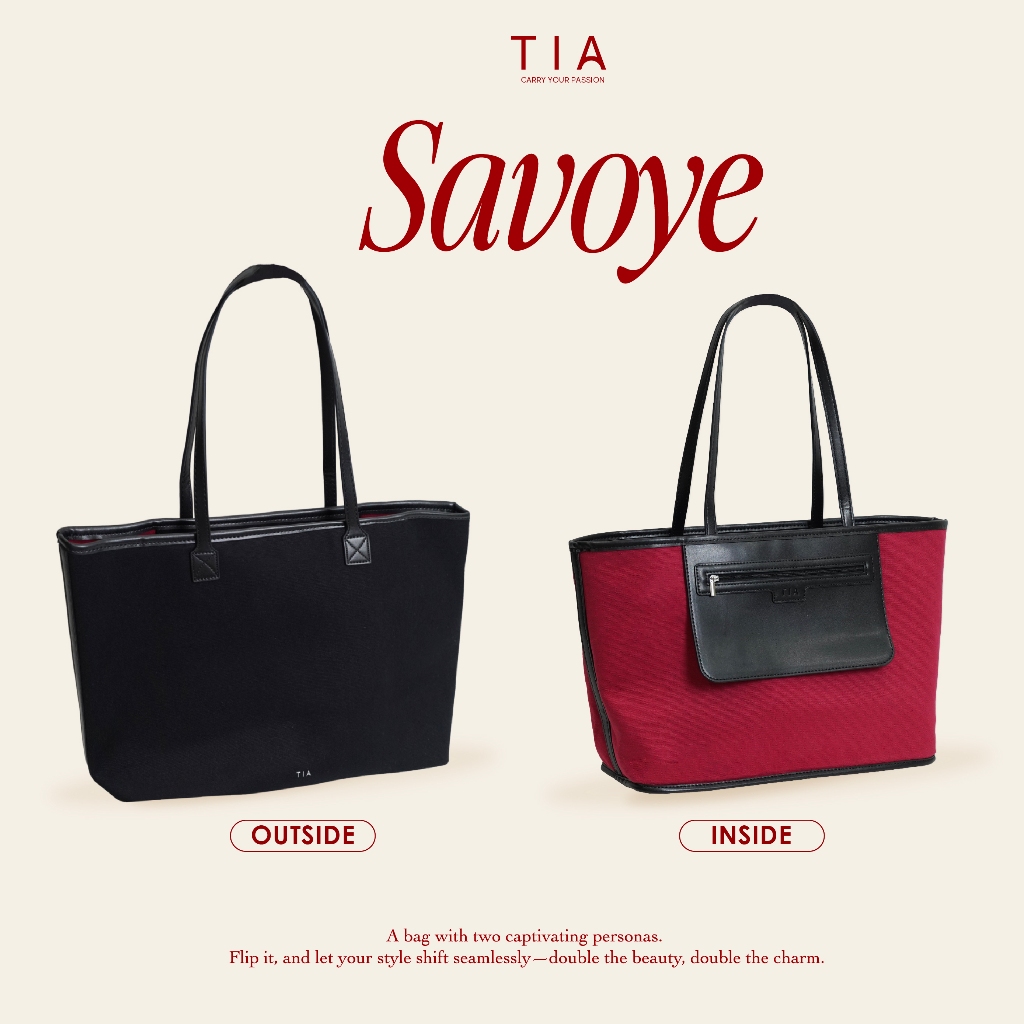 TIA รุ่น SAVOYE รหัส TIBF008 กระเป๋าผู้หญิง สะพายได้สองด้าน กระเป๋าสะพายข้าง Shoulder Bag มี 3 สี