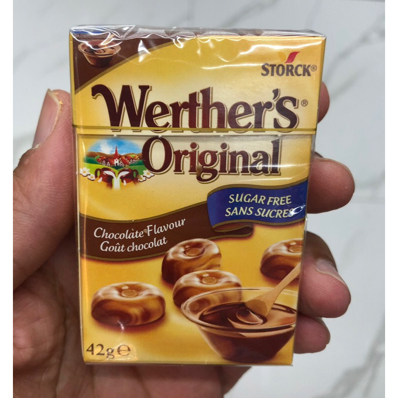 Werther’s Original รส Chocolate candies mini sugar free ขนาด 42g