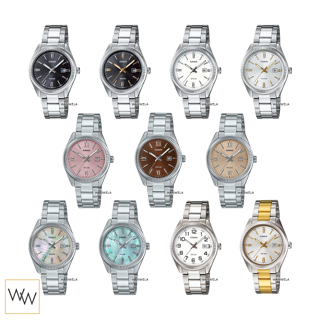 ของแท้ นาฬิกาข้อมือ Casio ผู้หญิง รุ่น LTP-1302 สายสแตนเลส