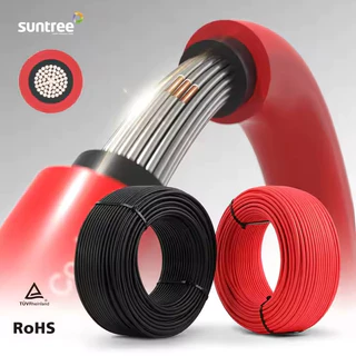 H1Z2Z2-K สายไฟโซล่าเซลล์ ดำ แดง DC Solar PV Cable 1500VDC 1x4 , 1x6 สายโซล่า โซล่า SUNTREE **ราคายกม้วน 100m. **
