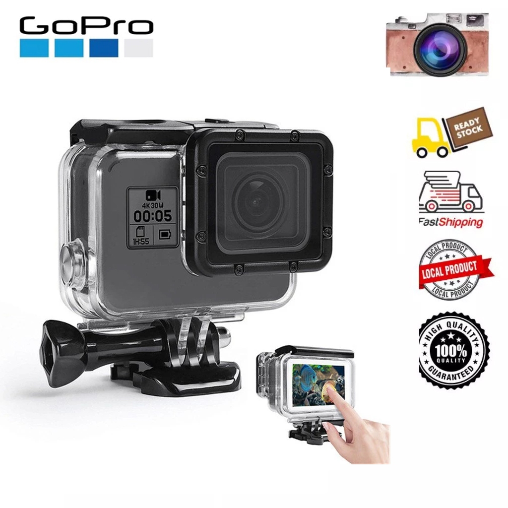 เคสกันน้ำ GoPro 7 Black / 6 / 5 Waterproof Housing กล้อง GoPro Hero และฟิลเตอร์สำหรับดำน้ำ