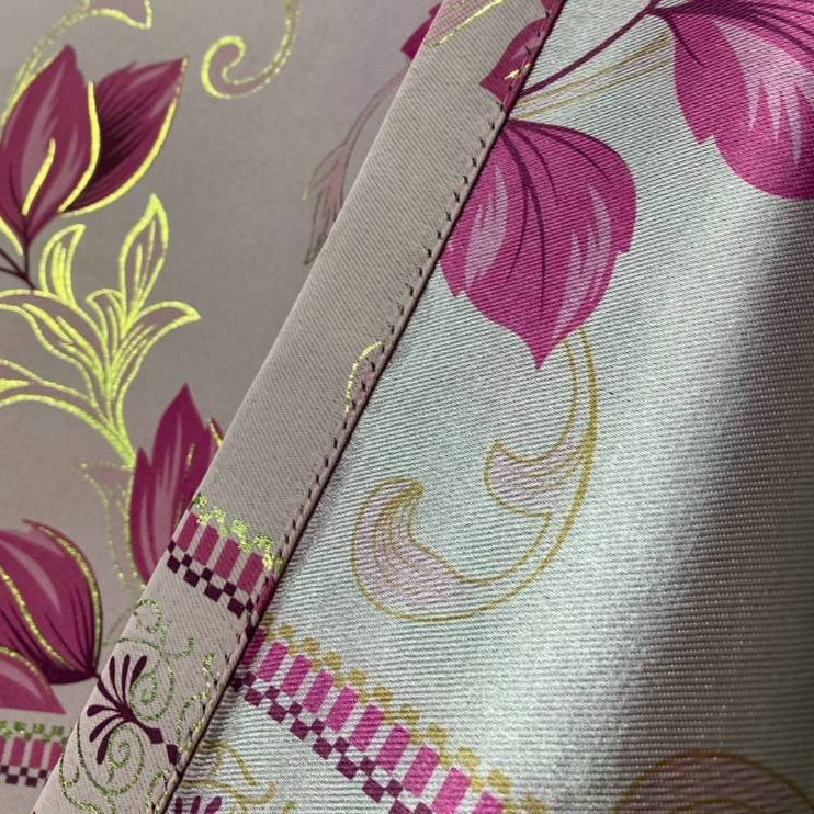 ผ้าม่านหน้าต่างสอดลวดลายเฟื้องฟ้า(ผ้าหนา)ชายแบบผ้าไม่ติดตุ้งติ้งแบบเรียบเรียบ(ราคาต่อ 1 ผืน) - รูปที่ 3