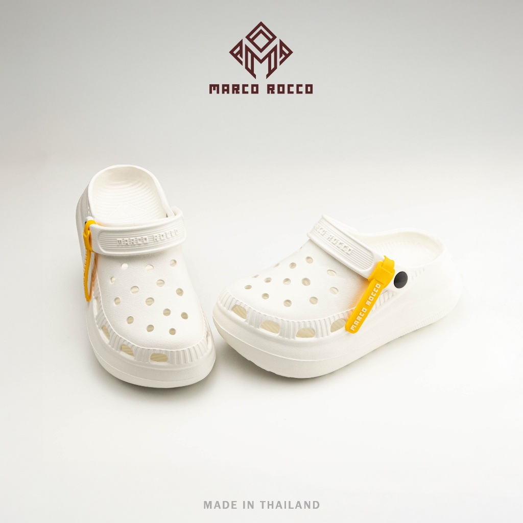 Marco Rocco รองเท้ารัดส้น แบบสวม รองเท้าแตะหัวโต แฟชั่น พื้นหนานุ่ม EVA น้ำหนักเบา สวมใส่เดินสบาย รุ่น MR8026