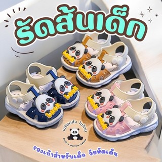 รองเท้ารัดส้นเด็ก สำหรับเด็กวัยเริ่มหัดเดิน กระดุมแป้กปรับระดับได้ พื้นมีกันลื่น พร้อมส่งในไทย