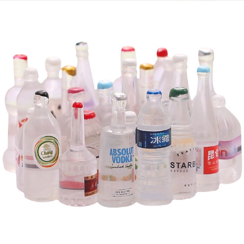 ่j242 ขวดขาวรวมจิ๋วของเล่น แพ็คละ 10 ชิ้น