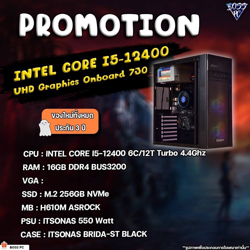 BOSSPC /  I5-12400 / 16GB DDR4   /  UHD Graphics Onboard 730 / M.2 256GB