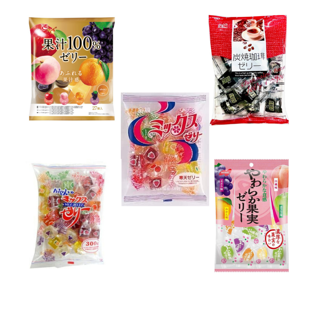 Kinjo Seika Mixed Jelly / Coffee Jelly / Soft Fruit Jelly / 100% Fruit Juice Jelly / Puchin Pudding