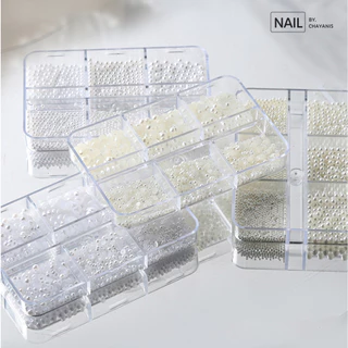 [พร้อมส่ง] ไข่มุกตลับ 6 ช่อง l อะไหล่แต่งเล็บ ไข่มุกติดเล็บ มุกติดเล็บ