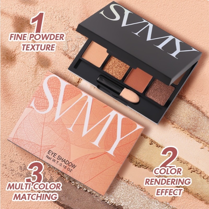 C290 พาเลท 8 ช่อง อายแชโดว์ SVMY 8109 เนื้อแมท  สีสวย ติดทน กันน้ำ 8 สี (มาพร้อมกับแปรงอายแชโดว์ฟรี) - 4