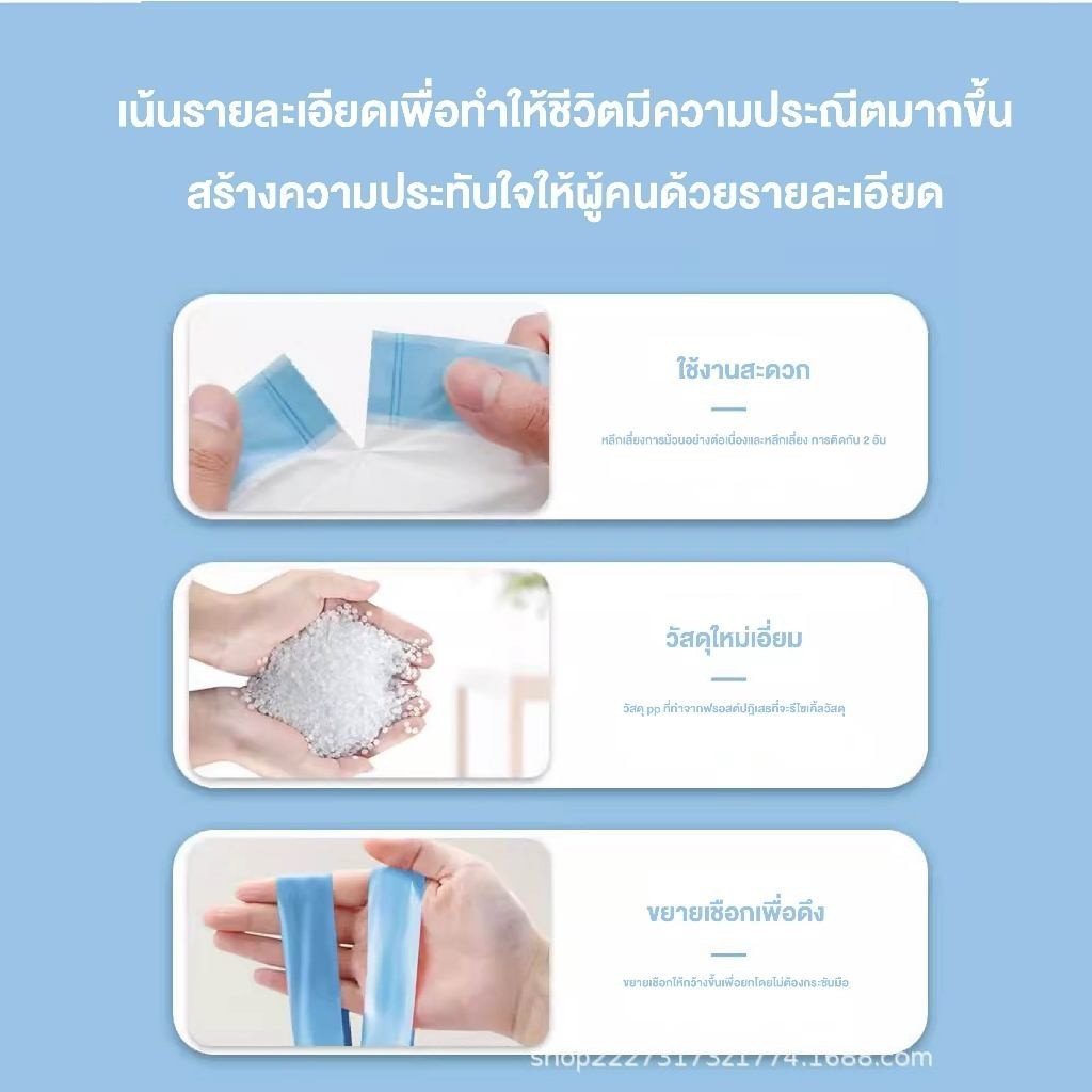 รุ่นหนา ถุงขยะหูหิ้ว 1 แพ็ก 100 ใบ อย่างหนา ขนาด45*50 ถุงขยะ ถุุเนื้อเหนียว ไม่สกปรก ถุงขยะแบบม้วน พกพา แบบฉีก - รูปที่ 2