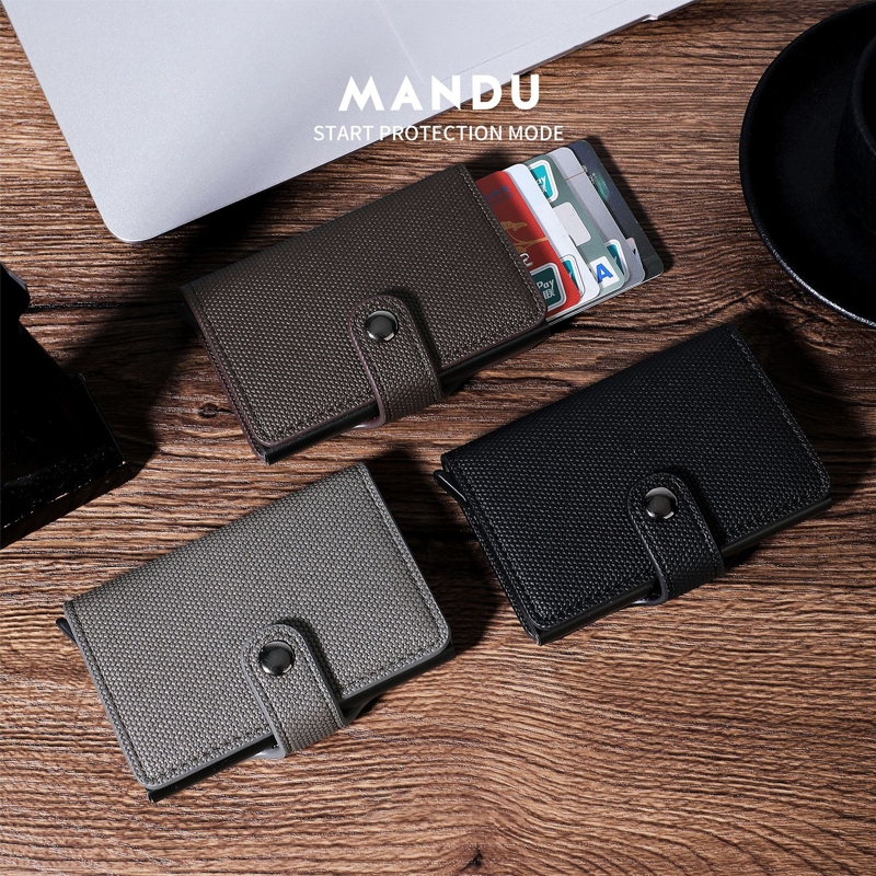 🔥ส่งไวจากไทย🔥MANDU กระเป๋าใส่บัตรRFID ช่องเสียบการ์ดหลายใบป้องกันการโจรกรรมคุณภาพสูง Card Holder - รูปที่ 6