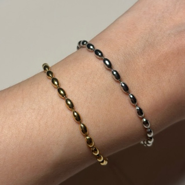 (aelinec) สร้อยข้อมือรุ่น Boba Bracelet (Gold/Silver)