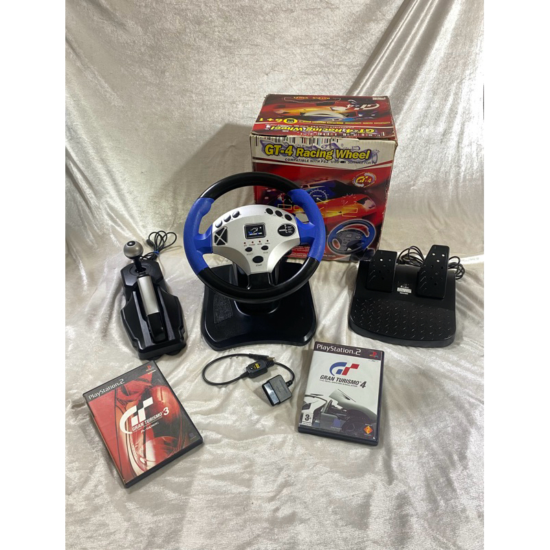 จอยพวงมาลัย  GT 4 อุปกรณ์ครบ เล่นกับคอม/ps2 ได้