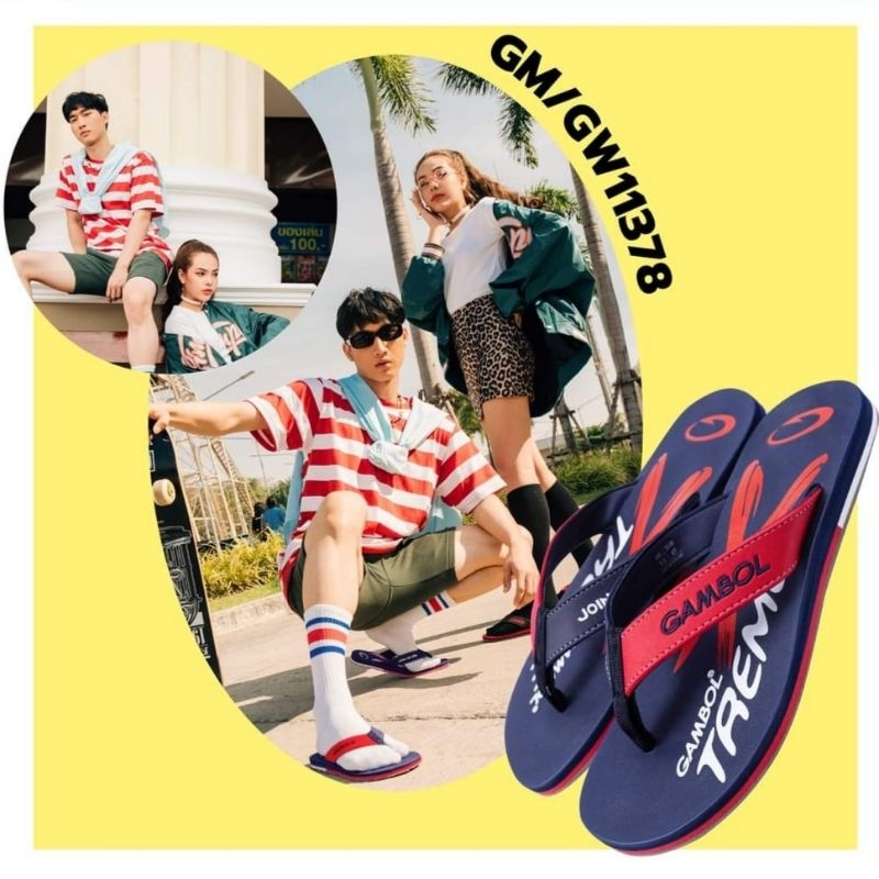 รองเท้าเตะหนีบ แกมโบล Graffiti Design Xstream Sport GM11378 size 36-44 UNISEX ใส่ได้ทุกเพศวัย Gambol