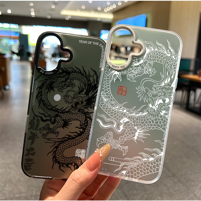 สำหรับ OPPO A7 A15 A16 A92 A9 A95 A57 A78 A18 A94 A3 A60 A93 A98 A79 A60 A58 A3S F11PRO แบรนด์อินเทรนด์เย็นมังกรยาวคู่ว - รูปที่ 2