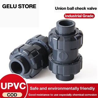 Union ball check valve 2นิ้ว UPVC บอลเช็ควาล์ว บอลวาล์ว ยูเนี่ยน ยูพีวีซี socket weld วาล์วพลาสติก วาล์วสระว่ายน้ำ