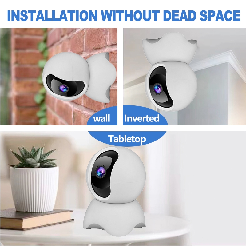 iCam365 สมาร์ทกล้อง HD 5 ล้านไร้สายบ้าน WiFi กล้อง - สามารถหมุนได้ 360 องศา  รับประกันหนึ่งปี