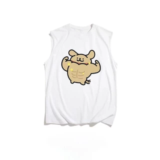 UT shop เสื้อกล้าม แขนกุด oversize ผ้าฝ้าย100% เสื้อแขนกุด "Muscle hippo"เสื้อผ้าผช เหมาะกับใส่ออกกําลังกาย เสื้อผู้ชาย