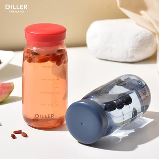 Diller Thailand Tritan Flask 300/380 ml. ขวดน้ำฝาหมุน ยกดื่มง่าย ปราศจาก BPA และ Phthalates ส่งจากกทม. ( D44 / D2429 )
