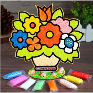 🇹🇭🇹🇭พร้อมส่ง ลายเยอะ🇹🇭🇹🇭 ดินโฟม กระดานแปะเม็ดโฟม diy ระบายสีแผ่นไม้ ดินปั้น ของเล่นเสริมพัฒนาการ ลายใหม่