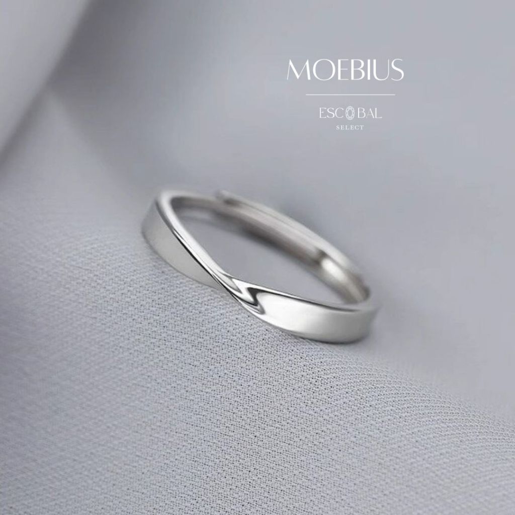 ESCOBAL แหวนเงินแท้ Moebius แหวนพลอยแท้ แหวนเงิน แหวนแฟชั่น แหวนมงคล แหวนปรับขนาดได้ วาเลนไทน์