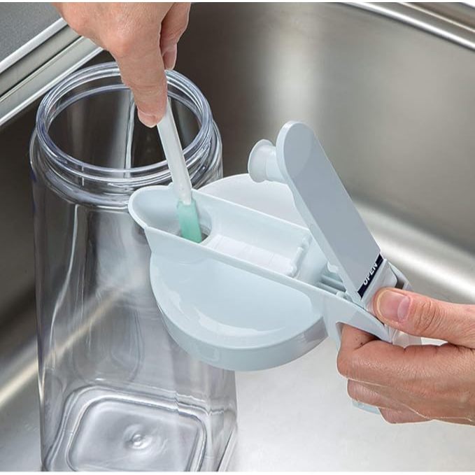 แปรงทำความสะอาดกระติกน้ำ ขวดน้ำ 3ชิ้น จากญี่ปุ่น Mameita KB-824 Kitchen Cleaner - รูปที่ 2