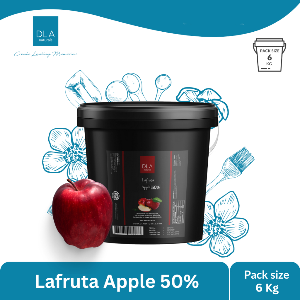 DLA Lafruta Apple 50% 3kgs/6kgs ลาฟรุตต้า รสแอปเปิ้ล ฟิลลิ่ง เกรดพรีเมียม