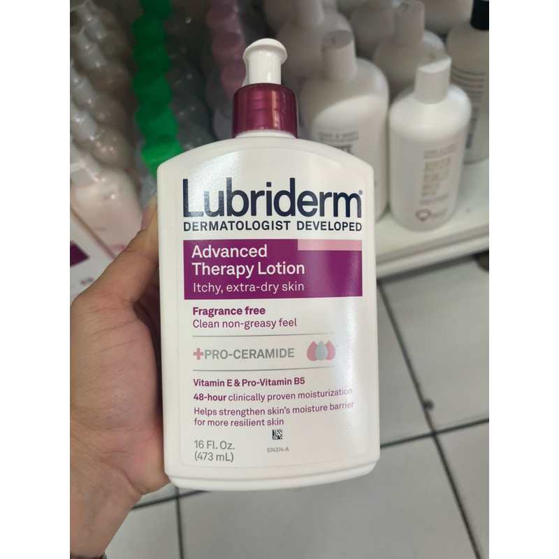 Lubriderm Advanced Therapy Daily Moisturizing Lotion Fragrance-Free 473ml. ราคา ถูกที่สุด ดีลบีเคเค