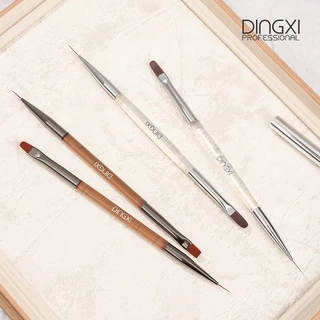 แปรงพู่กัน 2 หัว แบรนด์ Dingxi ดีไซส์ด้ามเรียบหรู Luxury