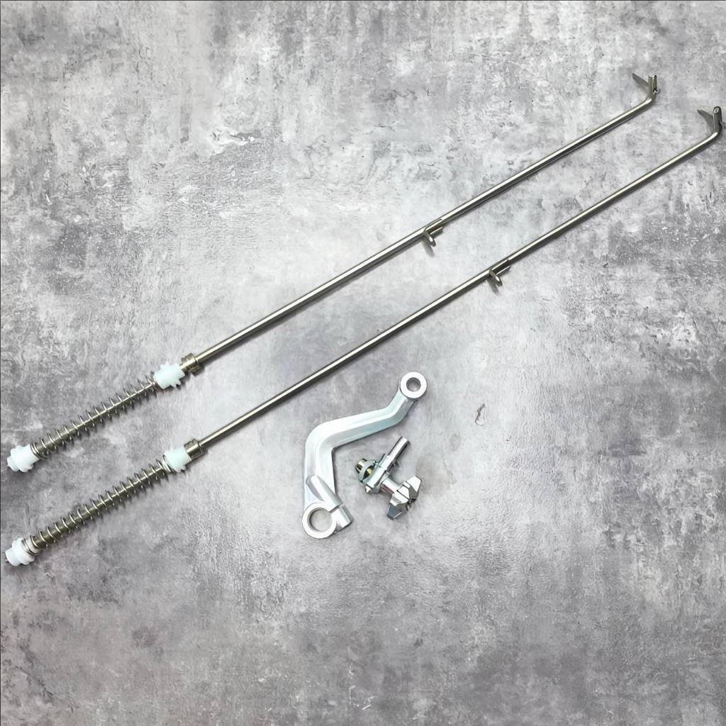 ชุดก้านเบรคหลังแบบงอ110iสายเบรคหลังงอเลส+มือลิง เดิม/ยืด2นิ้ว(W100/W110i/W125/W125i/Dream Super Cub)