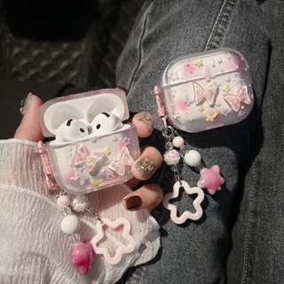 เคสหูฟัง Airpods4 ผีเสื้อ เคสใสการ์ตูนนูน Airpods เคสหูฟังบลูทูธ เคสหูฟังไร้สาย 1 2 pro pro2 gen gen2 gen3 Airpods3 4