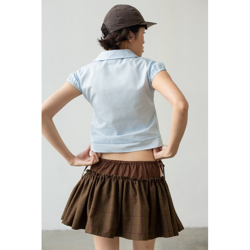 BALLADS GRUNGE GIRL MINI SKIRT กระโปรงสั้นรูดระบาย - รูปที่ 3